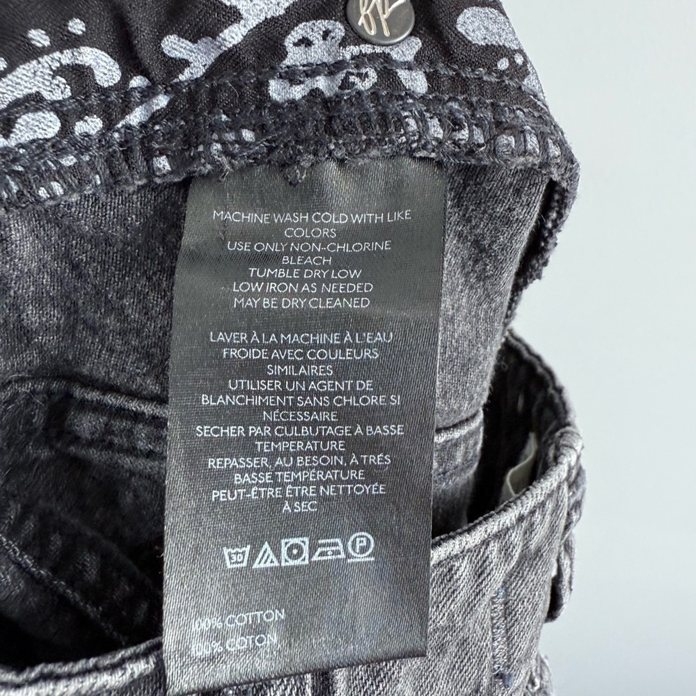 FREE PEOPLE ASTER STRAIGHT LEG JEANS in Asteroid Black Gray Size 28 High Rise - Picture 11 of 16